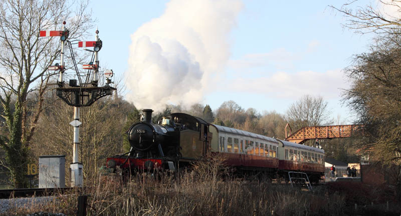 Prairie tank leaving Buckfastleigh station