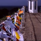 Prayer flags above the world