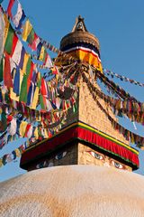 Prayer Flags at Boudhanath Stupa, Kathmandu, Nepal