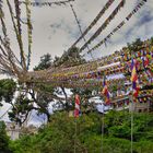 Prayer flags at the western entrance of Swayambhunath