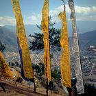 Prayer flags over Thimphu