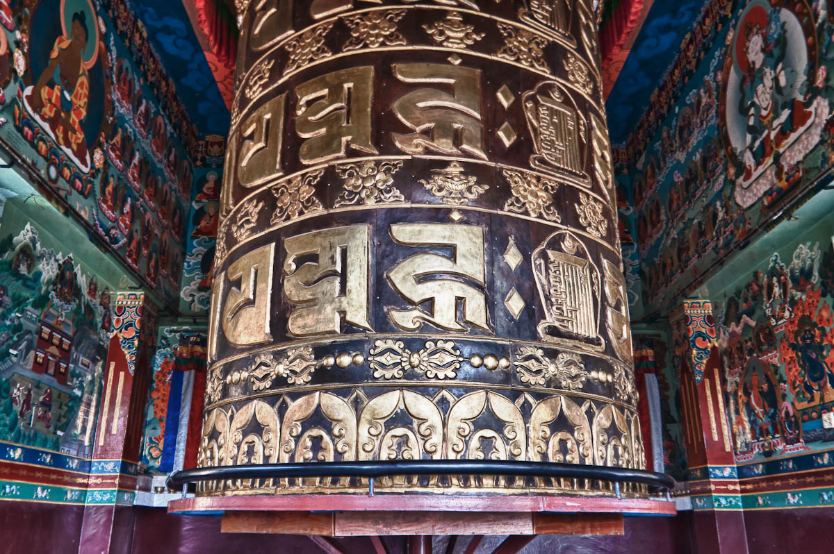 Prayer Wheel in the Kopan Monastry, Kathmandu Valley, Nepal