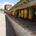 Prayer Wheels Along the Cora, Samye Monastary, Tibet