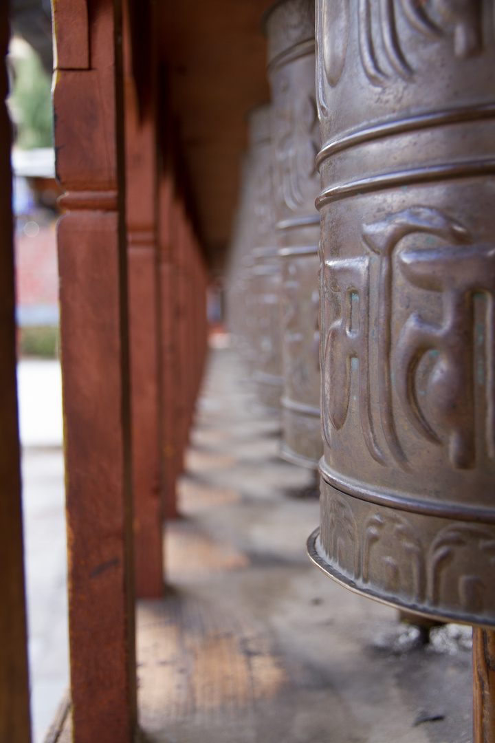 Prayer Wheels in Thimphu (Bhutan)