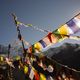 Prayerflags in front of Amadablam