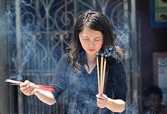 Praying Chinese girl