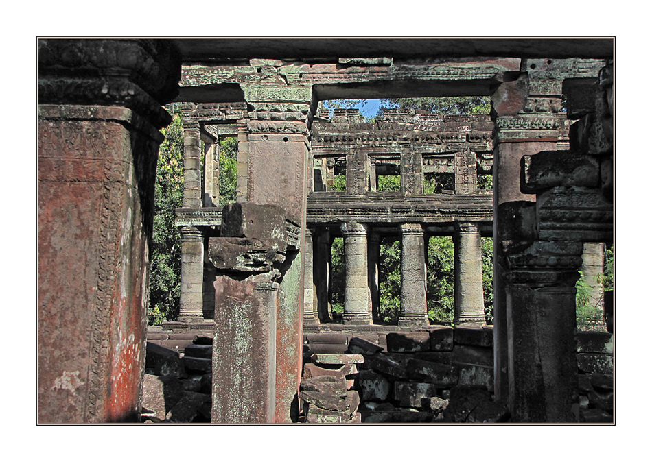 Preah Kahn Säulen