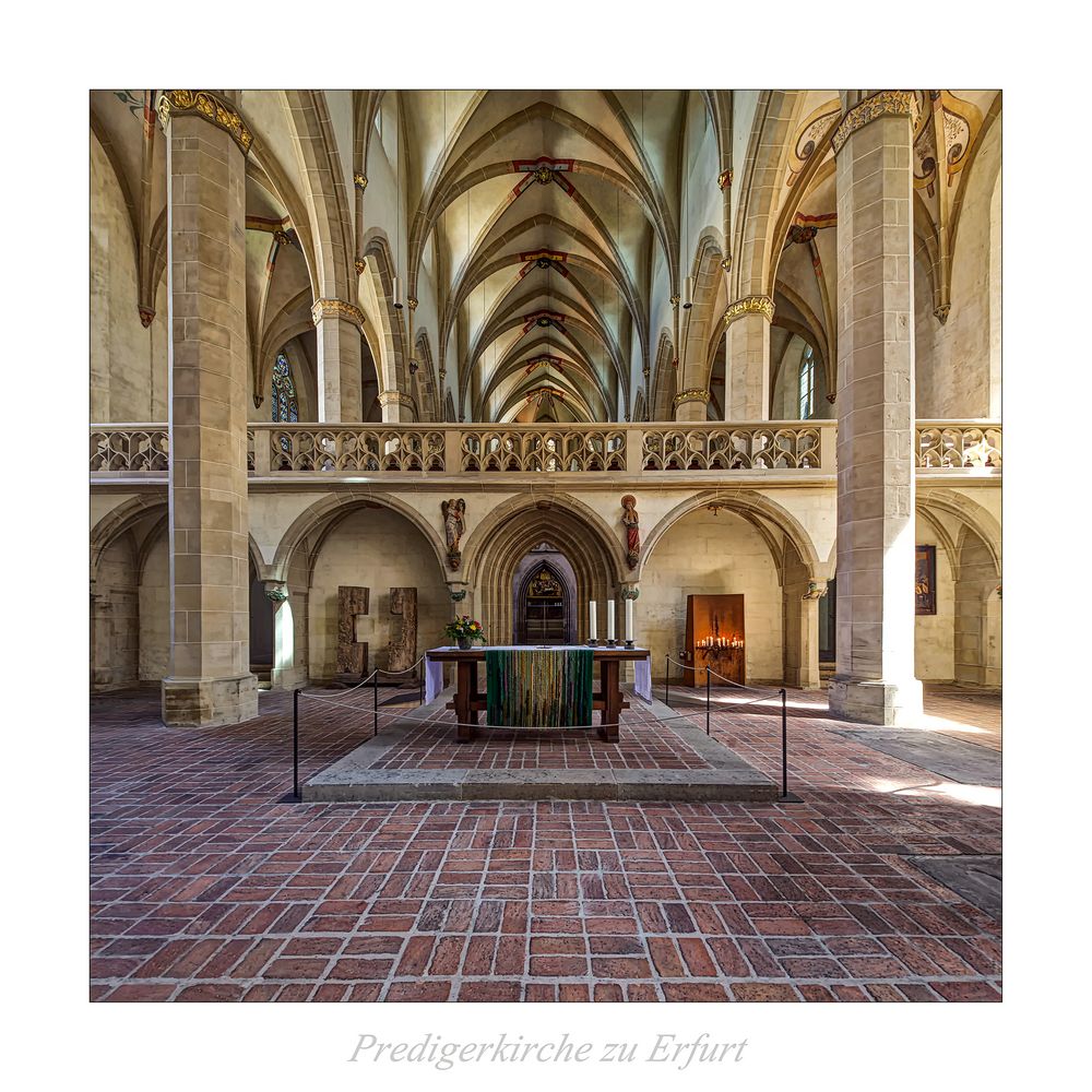 Predigerkirche zu Erfurt " Blick zum Lettner..."