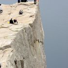 Preikestolen, 600 m über dem Lysefjord