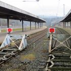 Prellbock im Bahnhof Altenbeken