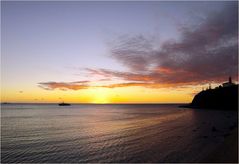 Premier jour, premier coucher de soleil à Nouméa - Erster Tag, erster Sonnenuntergang in Nouméa