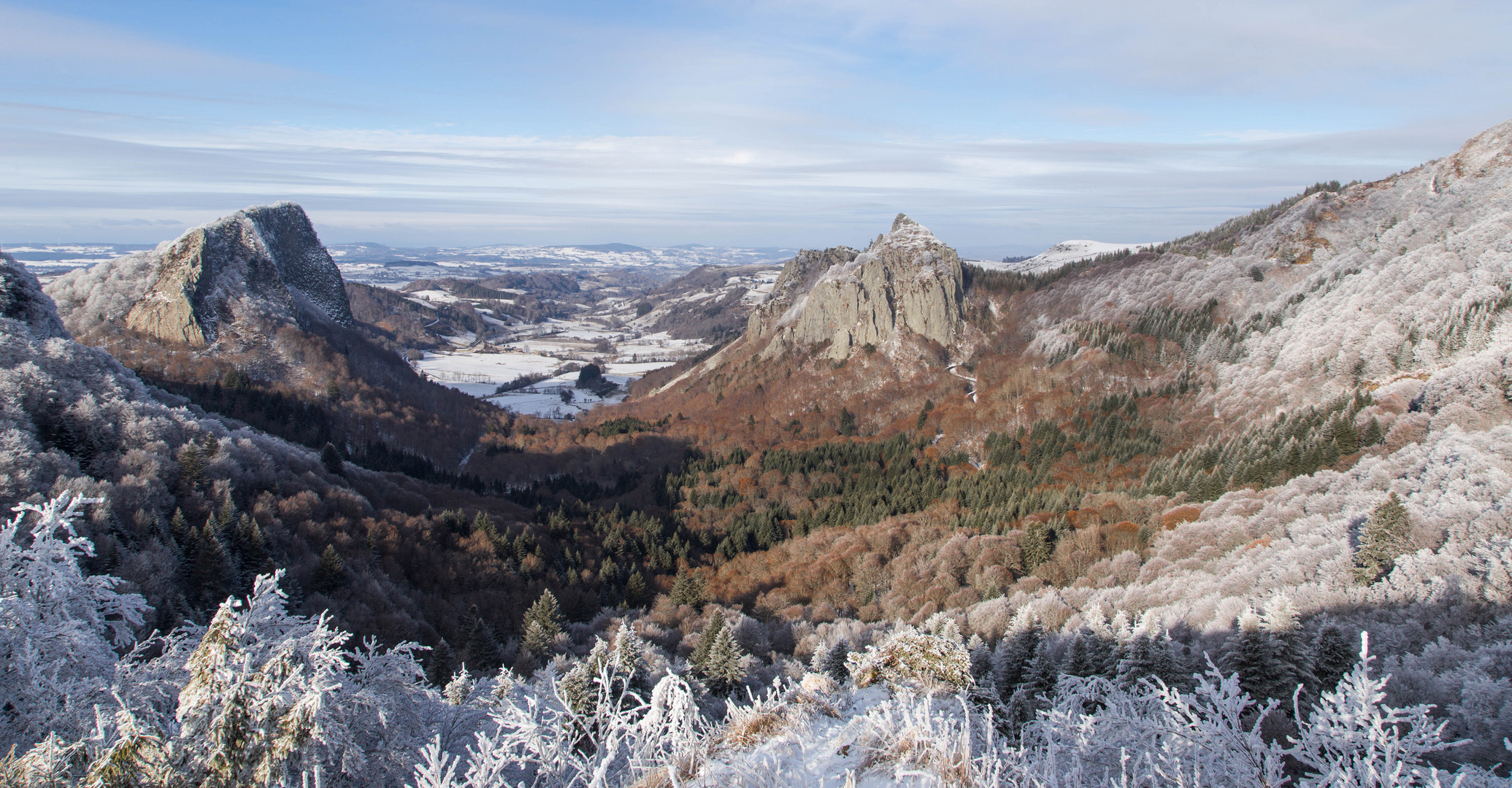 Première neige en auvergne.