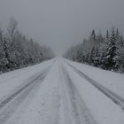 Première neige: "Seul sur la route"