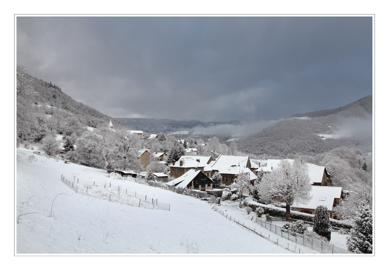 premières neiges sur le village