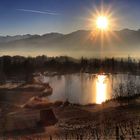 Premiers Rayons sur le lac gelé