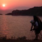 Preparation for launch at sunset of Capo Milazzo