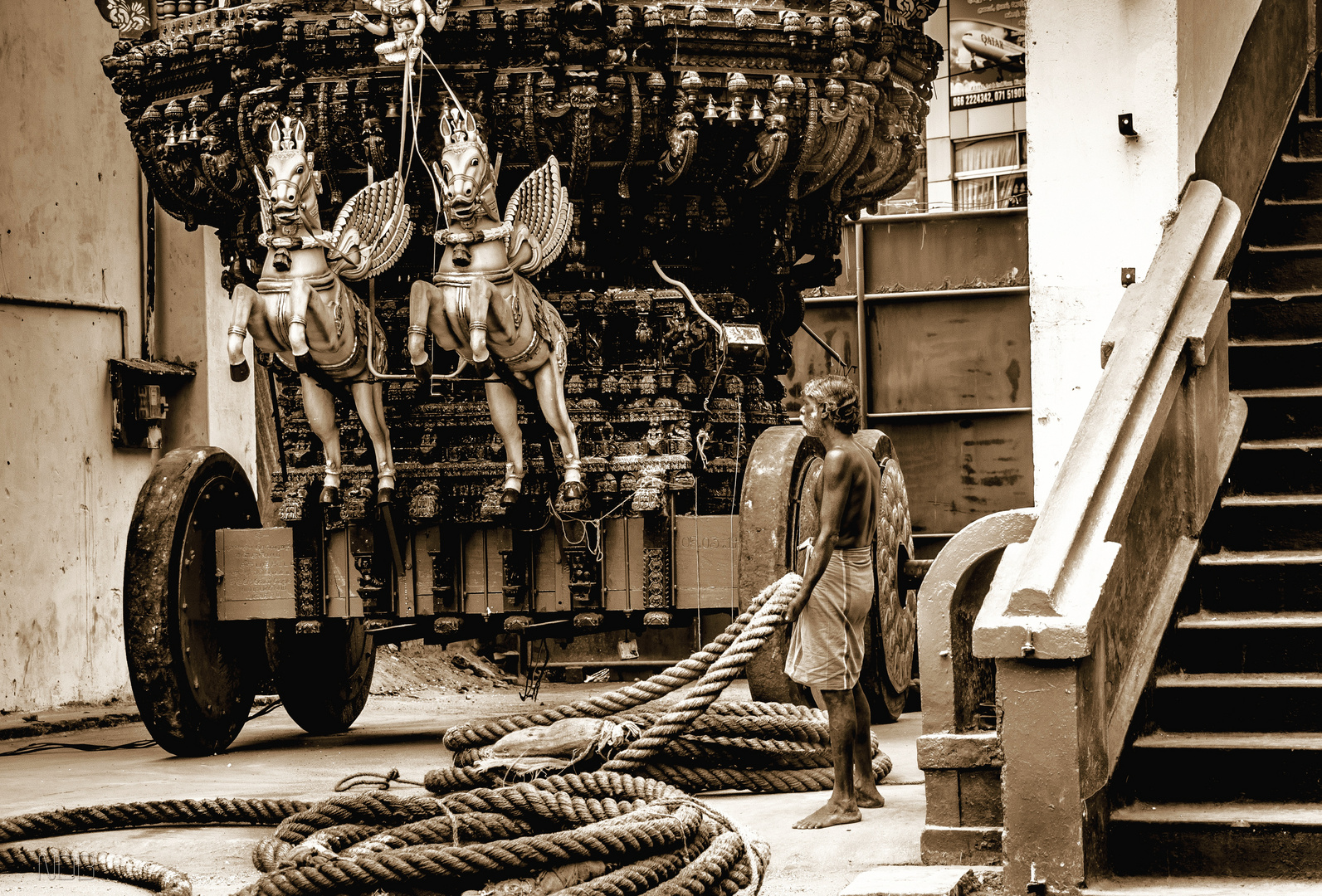 Preparations for procession