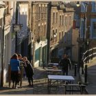 preparations for the sunday market on catherine street Frome