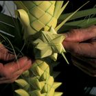 Preparazione artigianale intrecci di palme - Sardegna