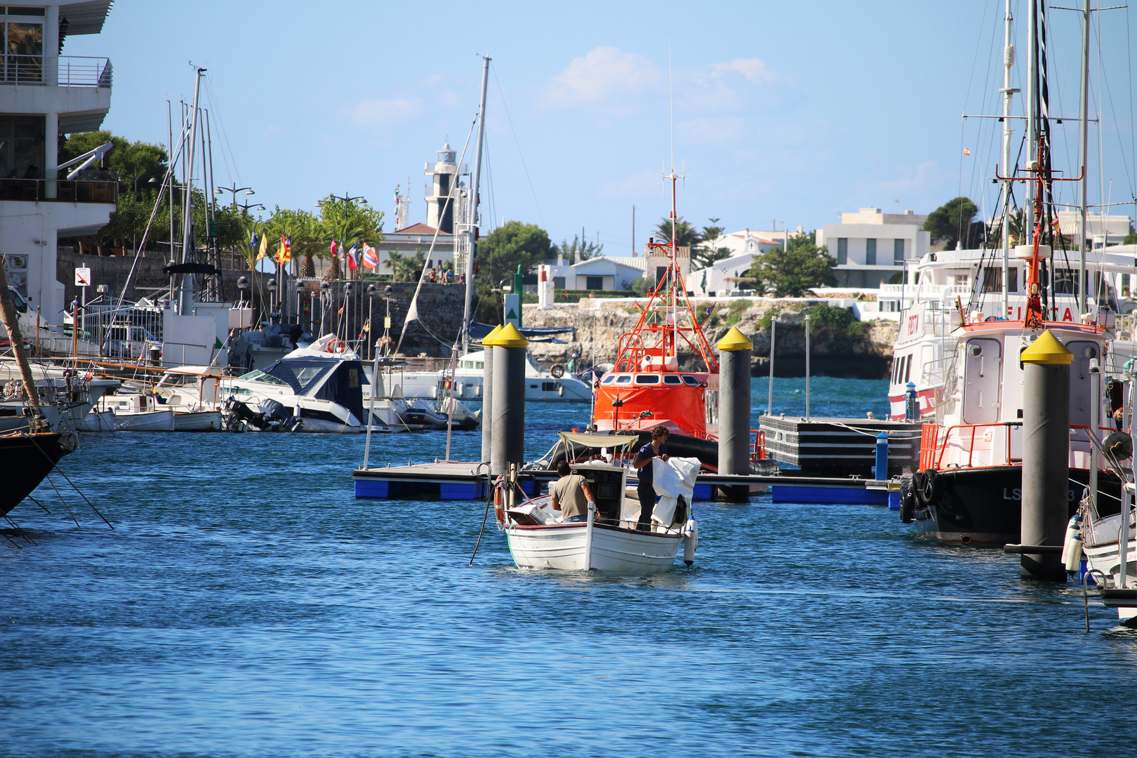 preparing to leave the harbor