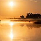 Prerow-Strom im morgentlichen Nebel