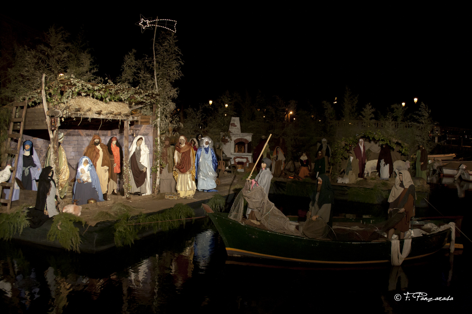 Presepe sul Lago (di notte)