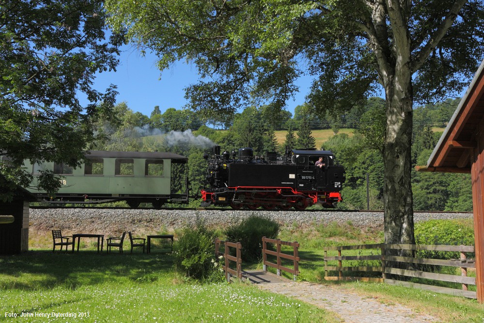 Preßnitztalbahn, Forellenhof, 99 1715, Juli 2013