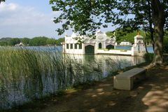 Pretty boathouse at the lake