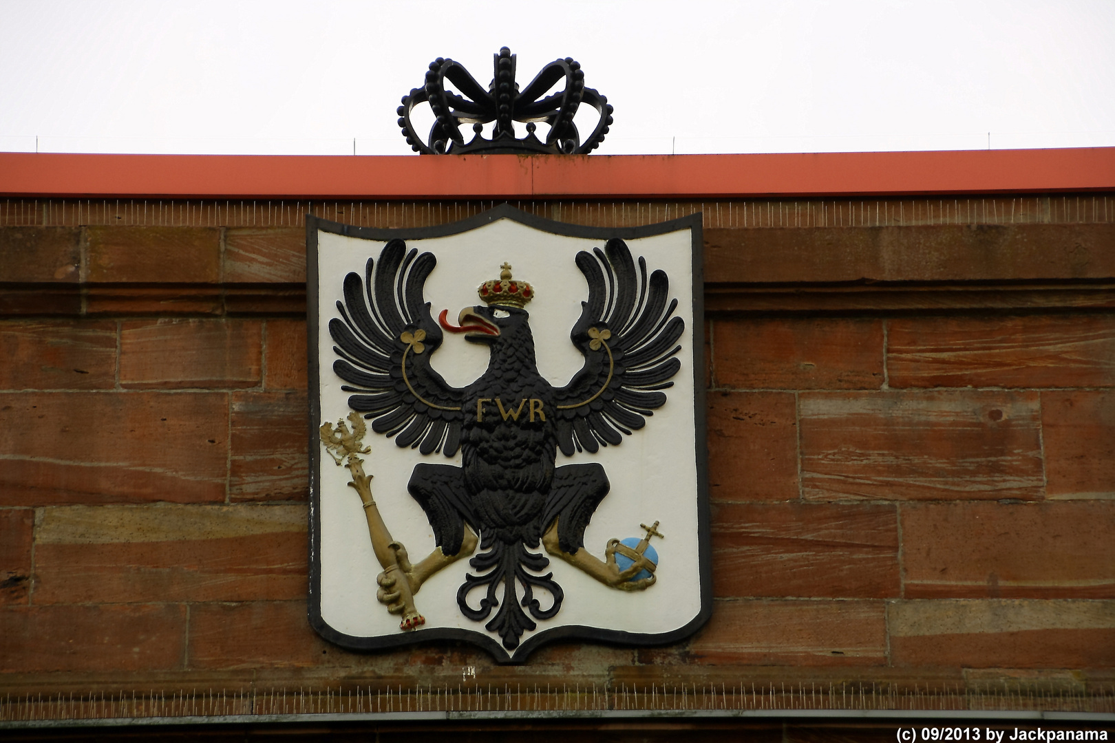 Preußenadler mt Krone  am Tor der Zitadelle in Wesel