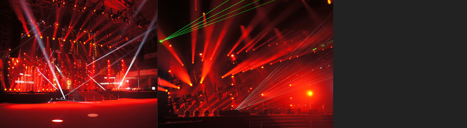 PRG Light and Sound Show: rotes Flutlicht