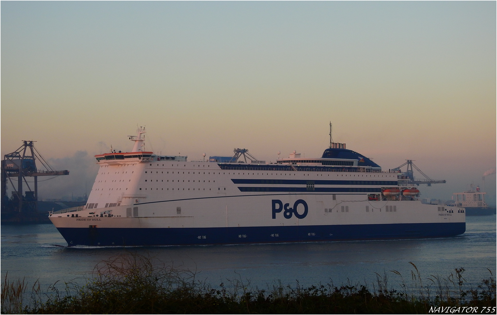 PRIDE OF HULL, inbound Rotterdam.