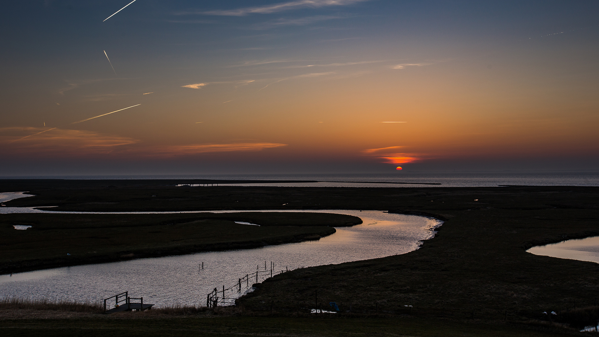 Priel auf Hallig Langeness