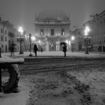 Prima neve in Piazza Loggia