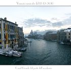 prima nevicata a Venezia vista dal ponte dell'accademia