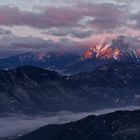 Primero rayos de sol en el Pedraforca.