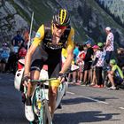 Primoz Roglic (slovène) en plein effort.