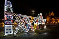 Prins Hendrikkade - House of Cards (Amsterdam Light Festival) - 01