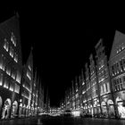 Prinzipalmarkt bei Nacht in S/W