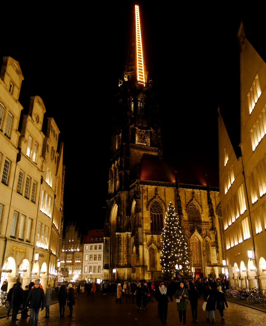 Prinzipalmarkt mit St. Lamberti zur Weihnachtszeit