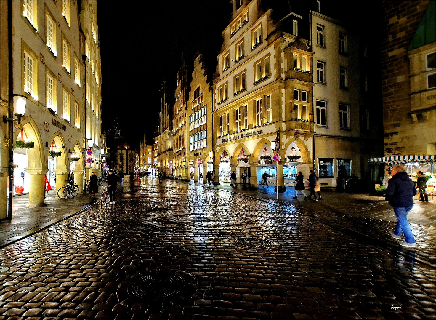 Prinzipalmarkt Münster - bei Regen