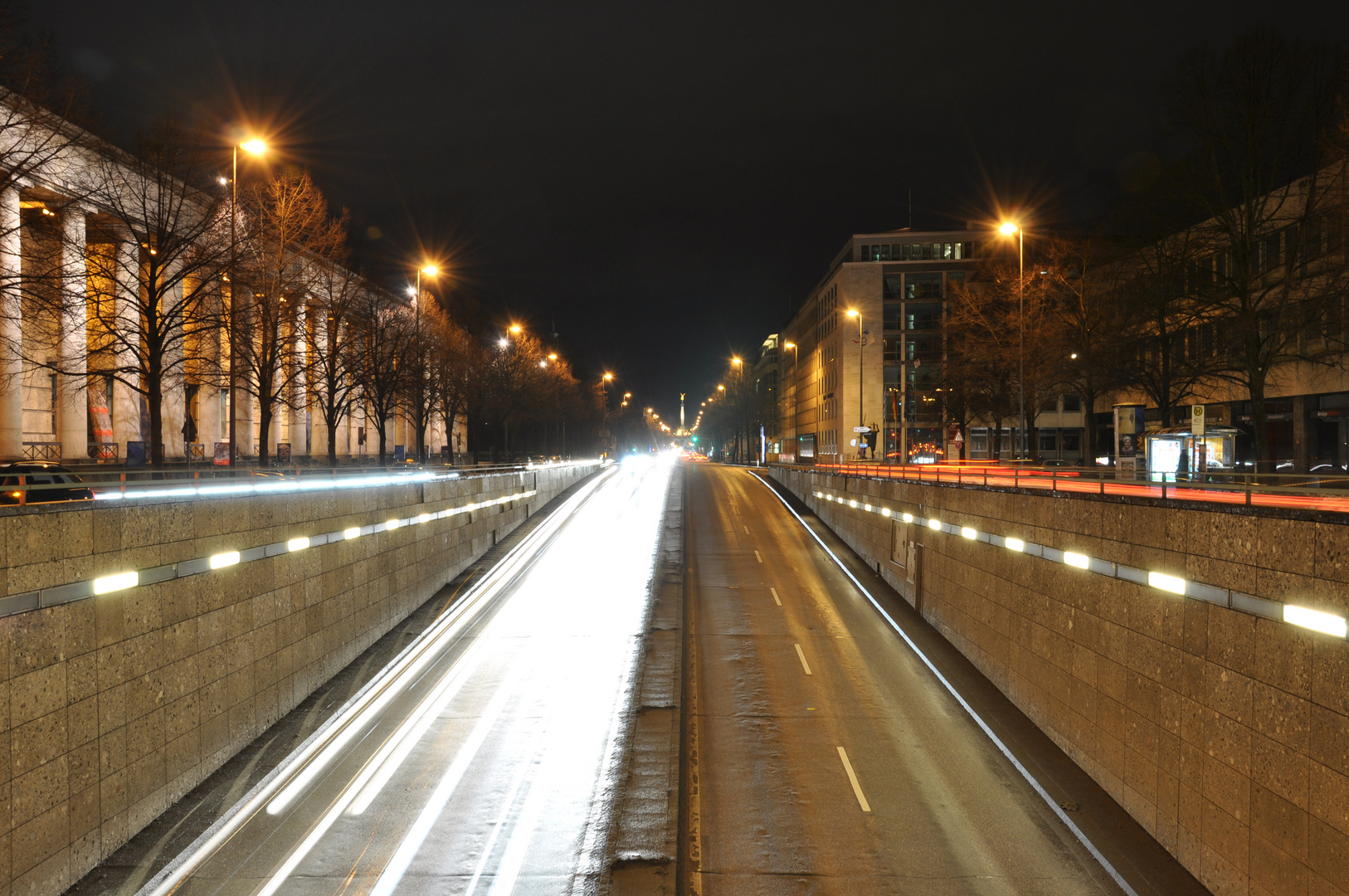 Prinzregentenstreet at night