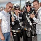 Private Alkomat-Patrouille auf der Promenade im Rostocker Stadthafen