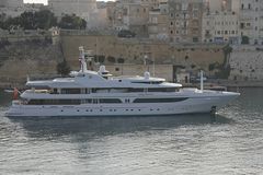 Private Yacht "Lady Marina" im Hafen von Valetta, Malta