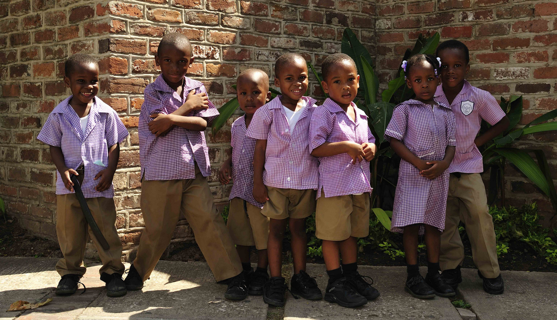 Privilegierte Kindergartenkinder beim Devon House in Kingston