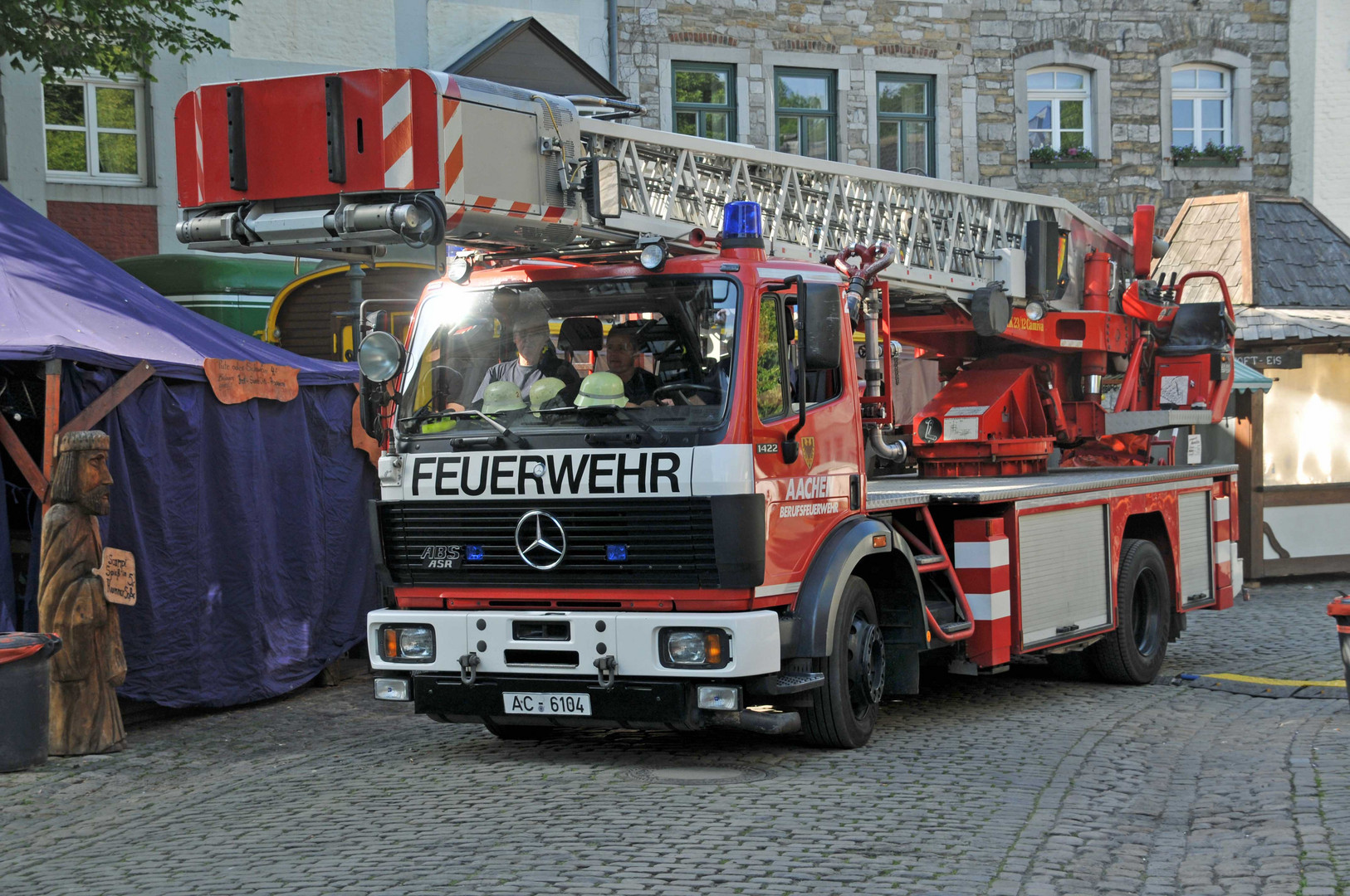 Probefahrt fürs durchkommen der Dehleiter