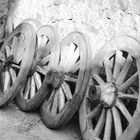 production of wheels for agricultural carts