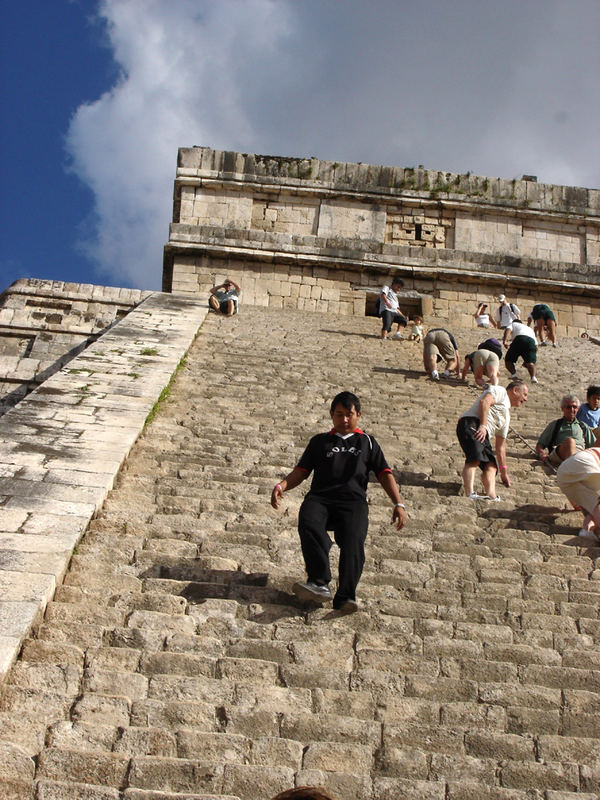 Profi und Amateure - Treppen steigen in Yucatan, Mexico