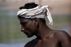 Profile of a fisherman,  Kerala