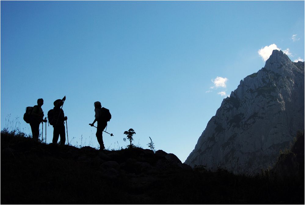 Profilierte Bergwanderer