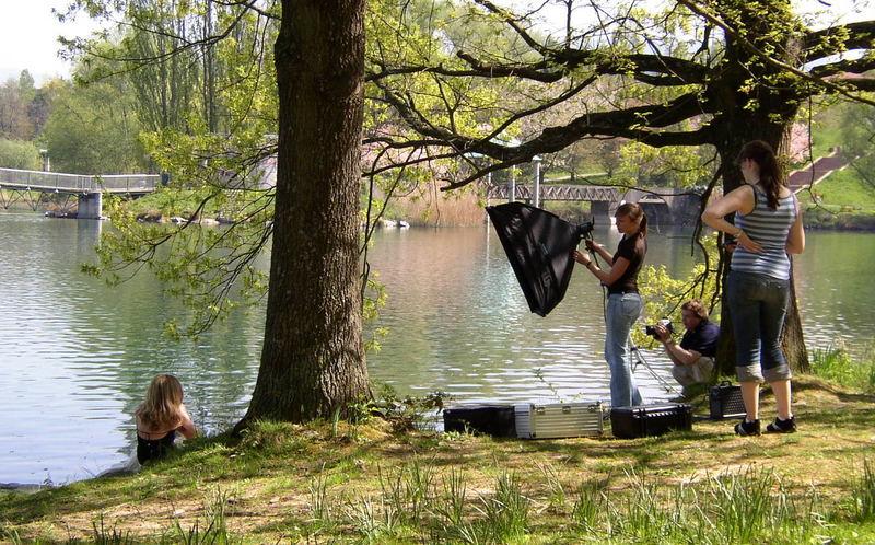 Profis waren am Seepark auch unterwegs.